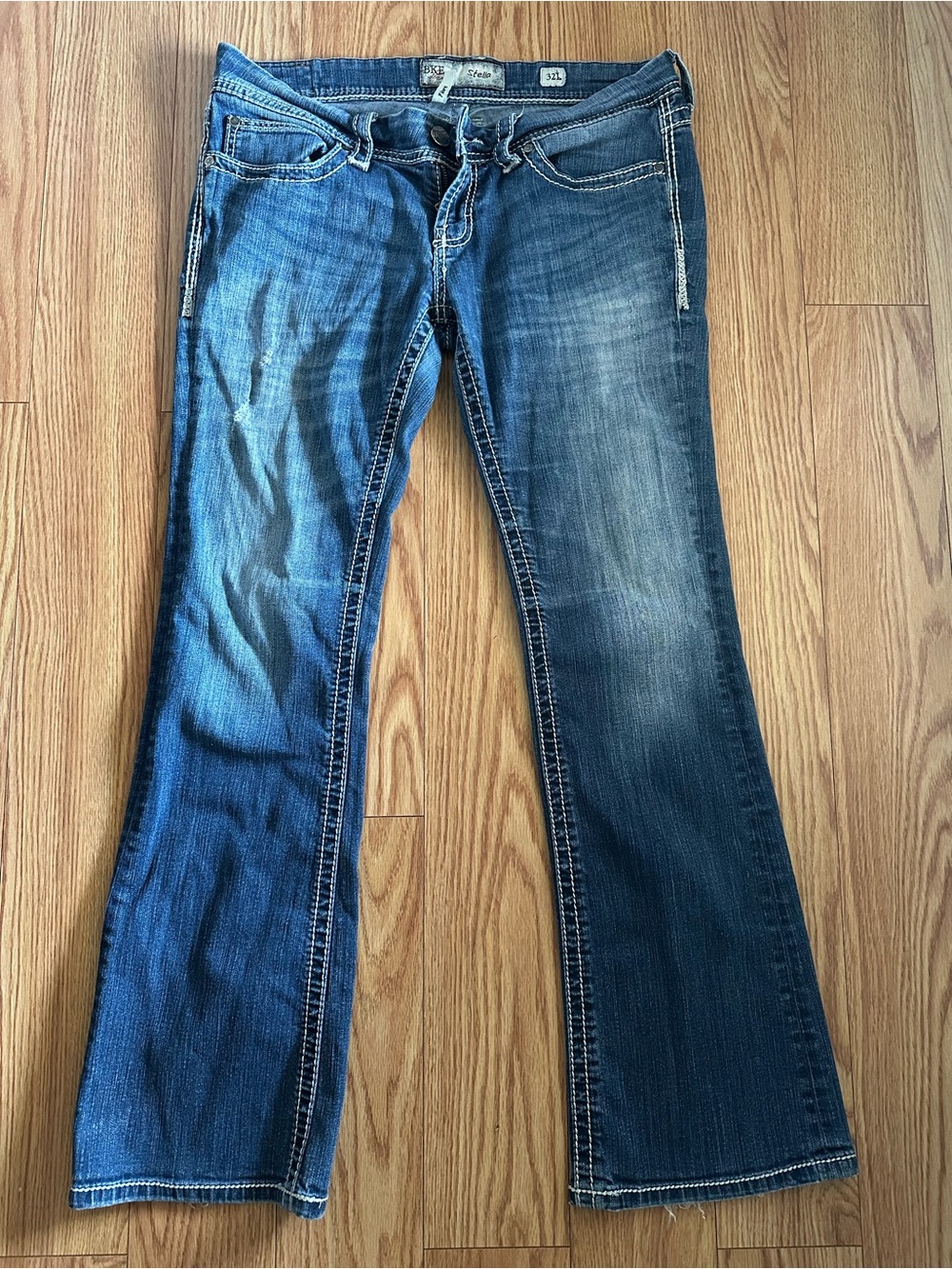 BKE Women's Dark Blue Flare Jeans